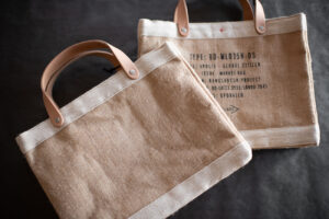 custom lettered tote bag