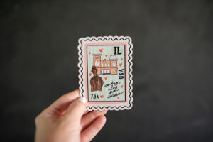 hillsboro il valentine postage stamp magnet