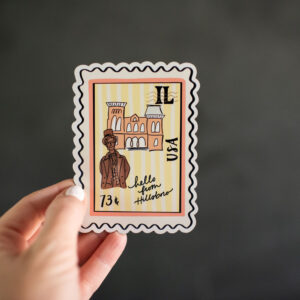 hillsboro illinois postage stamp magnet