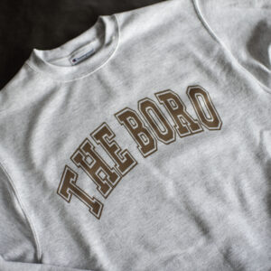 the boro varsity letter crewneck